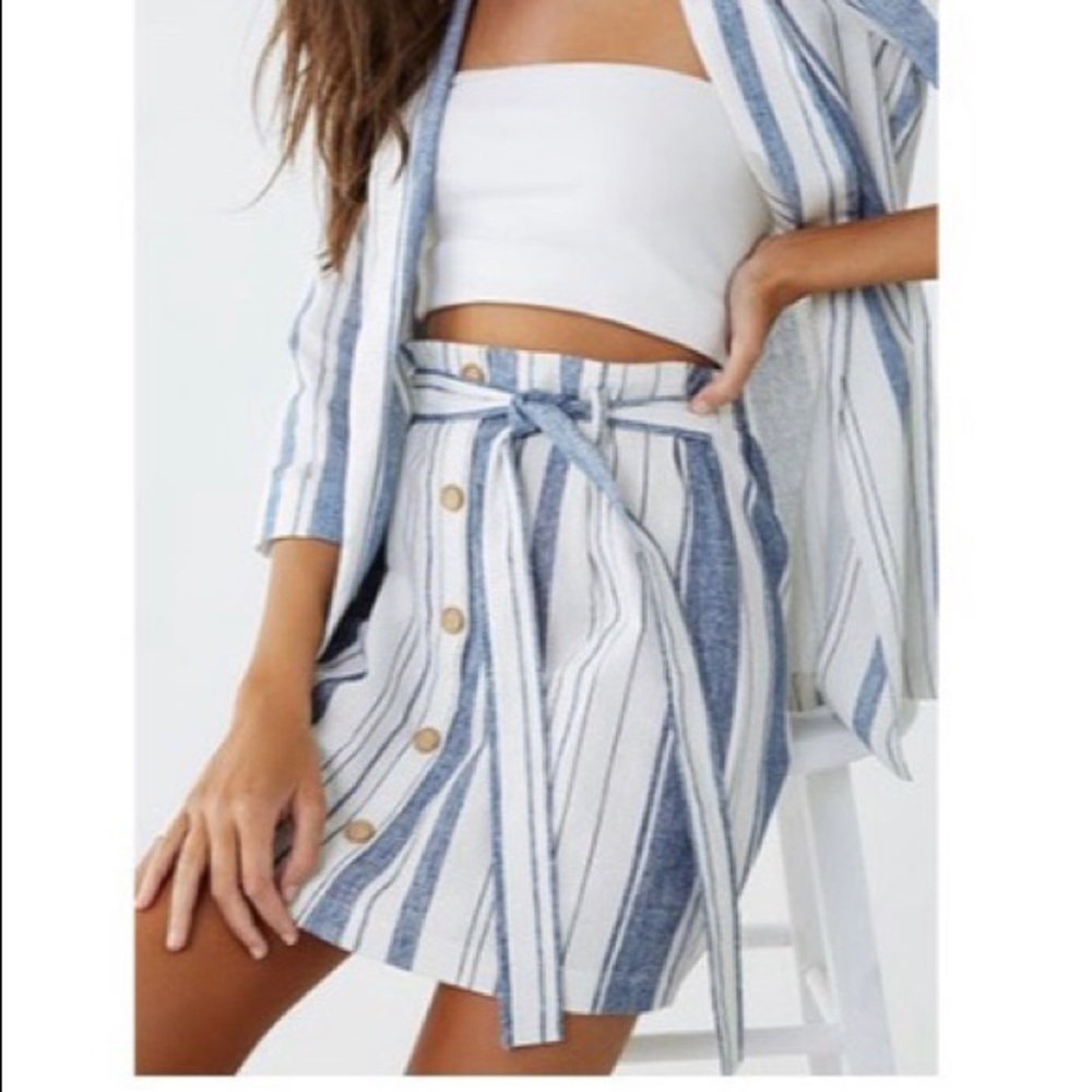 Striped Linen Skirt